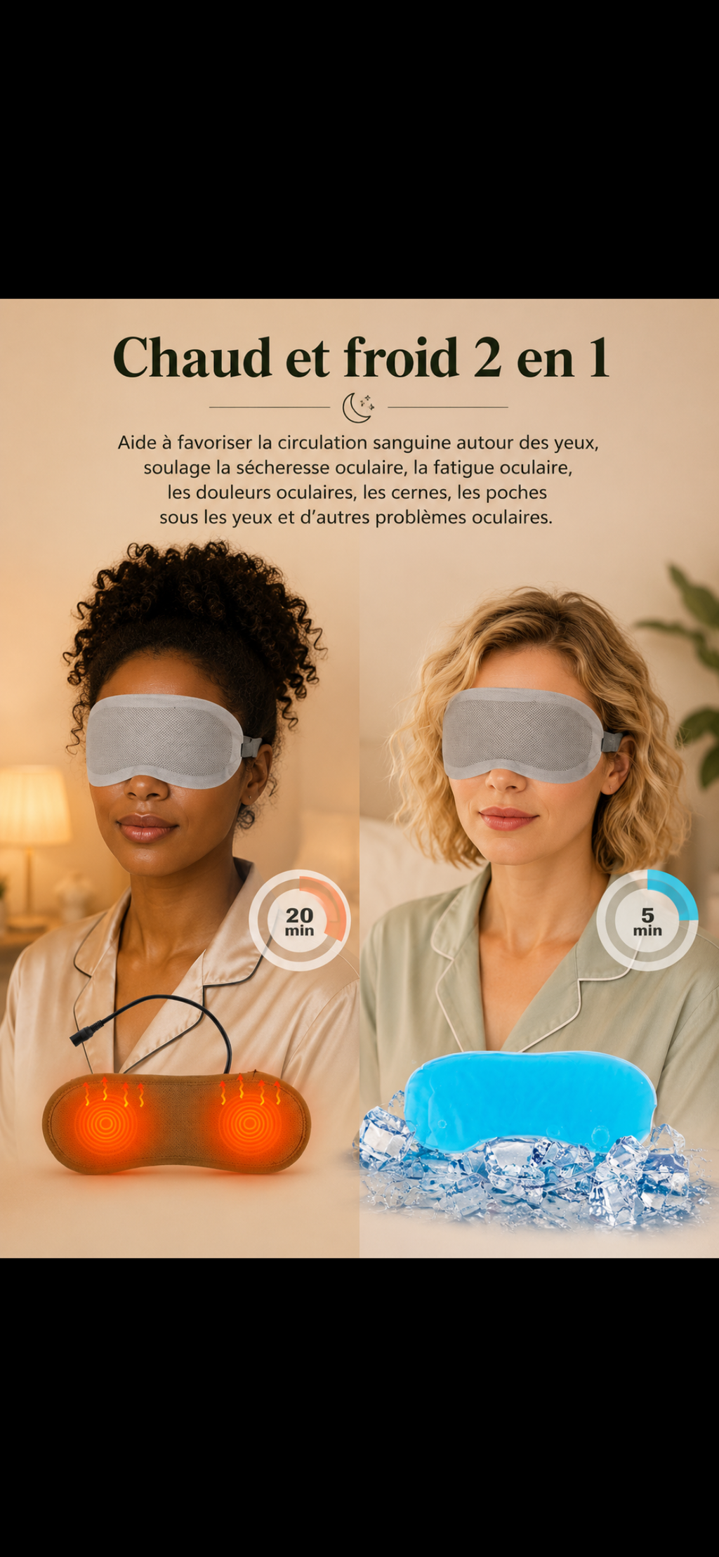 GUIIN Thermo™ — Masque thermique chaud & froid yeux reposés