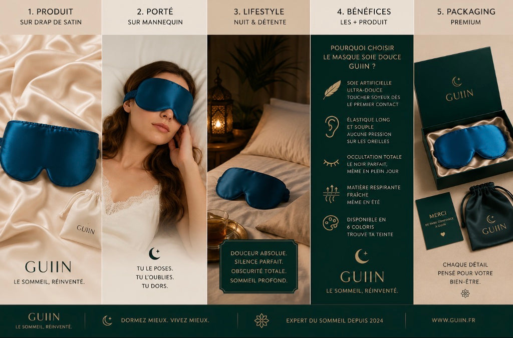 GUIIN Soft™ — Masque en soie douce légèreté absolue