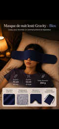 GUIIN Gravity™ — Masque de nuit lesté 3D | Sommeil profond & occultation totale
