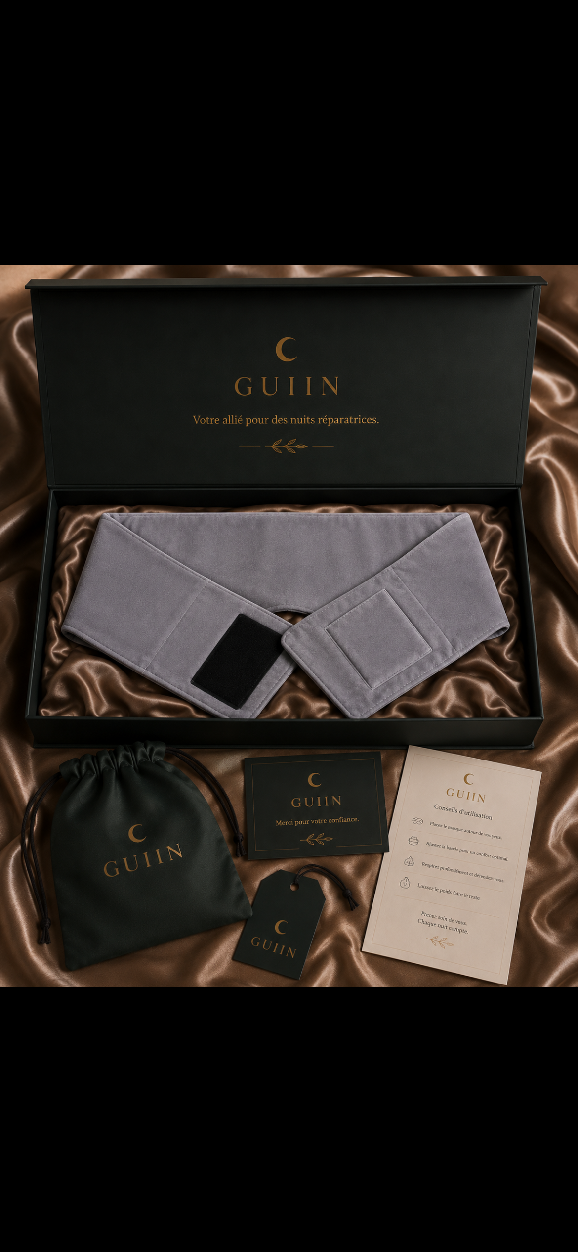 GUIIN Gravity™ — Masque lesté pour sommeil profond