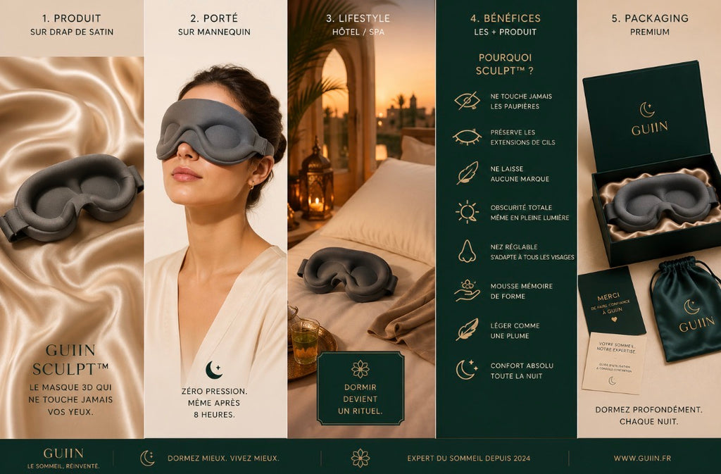 GUIIN Sculpt™ — Masque 3D nez réglable zéro pression
