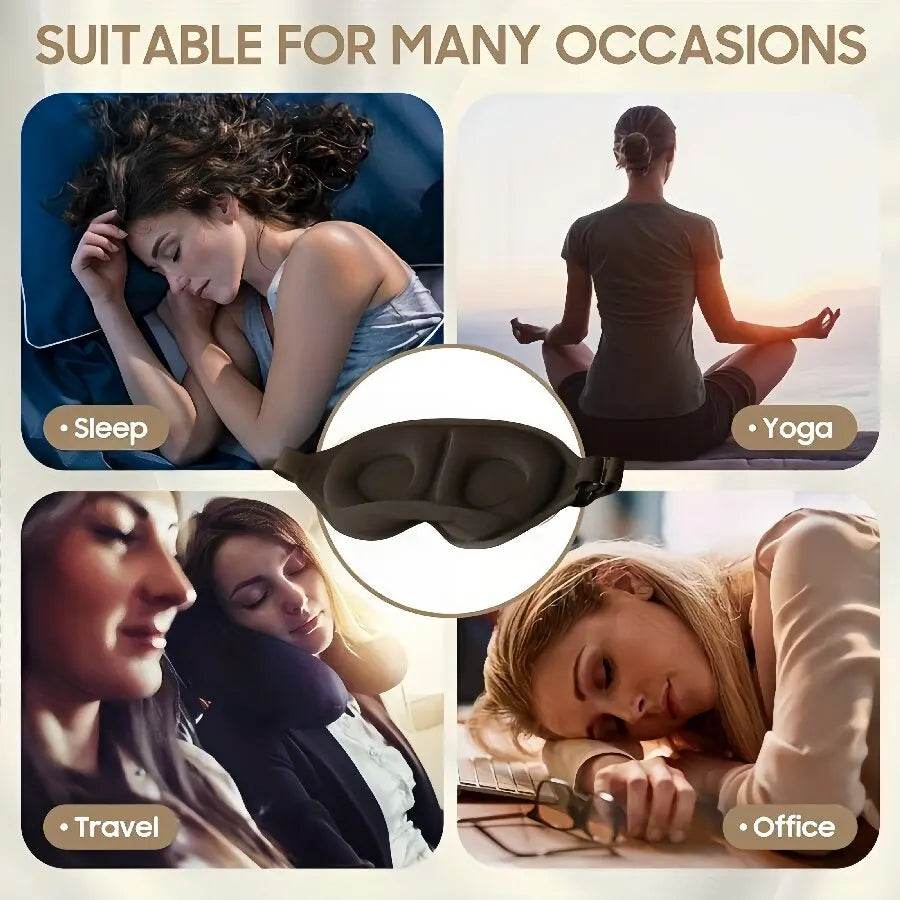 Masque de nuit 3D-Sommeil Profond & Blocage Total de la Lumière